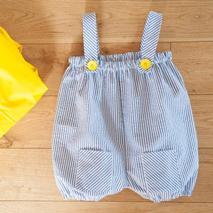 Sewing pattern for mixed baby romper with straps