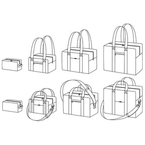 Travel bag sewing pattern various sizes PDF
