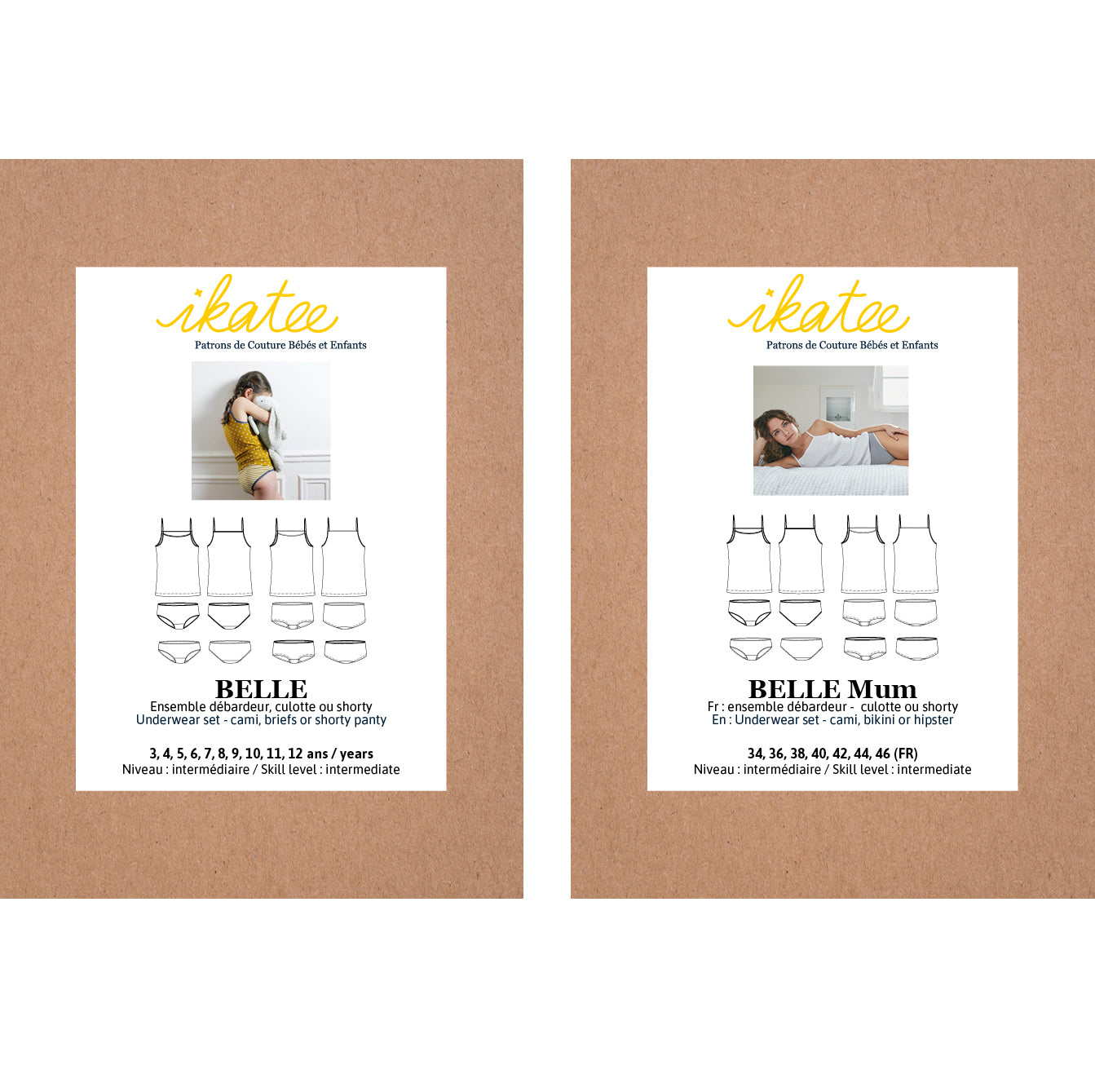 BELLE Mum underwear set - 34/46 - PDF Sewing Pattern – Ikatee