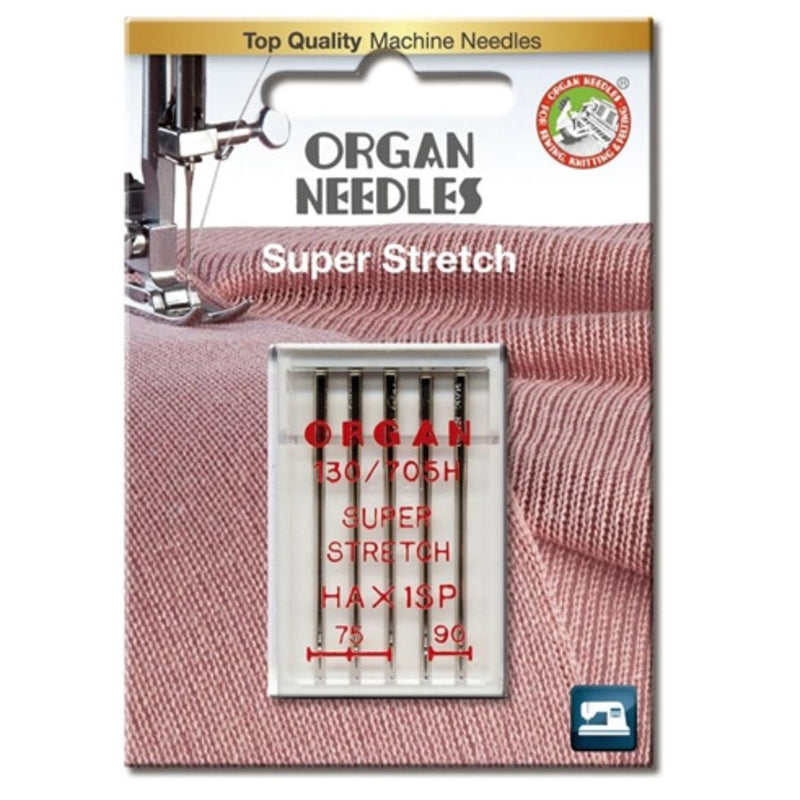 Machine Needles ORGAN SUPER STRETCH 130/705H - 90 - 5pcs/plastic