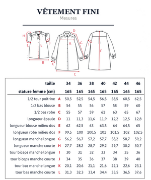 sewing pattern for blouse or dress