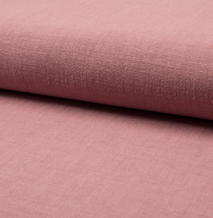 Whased 100% Linen fabric - Thick - Cinder Pink