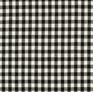 Gingham-Stoff mit Mini-Karomuster - Schwarz