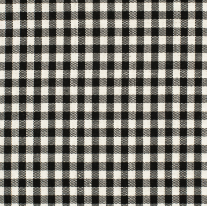 Gingham-Stoff mit Mini-Karomuster - Schwarz