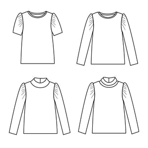 long or short sleeves blouse sewing pattern 