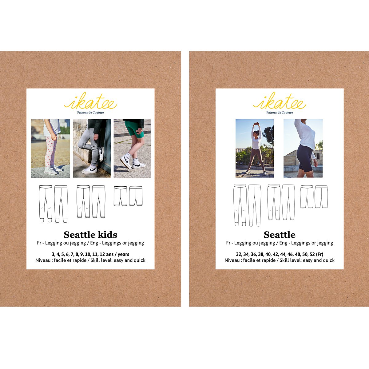 SEATTLE Duo Leggings Jegging - Girl + Mum - PDF Sewing Pattern