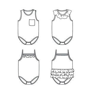 Bodysuit sewing pattern PDF
