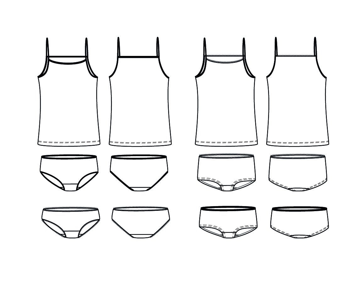 BELLE Mum underwear set - 34/46 - PDF Sewing Pattern