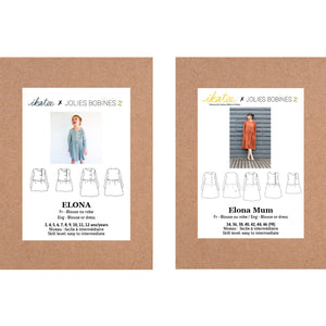 ELONA Duo Bluse &amp; Kleid - Mädchen + Mama - Papier-Schnittmuster 