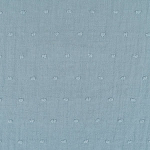 Cotton Plumetis Fabric - Greenish Blue