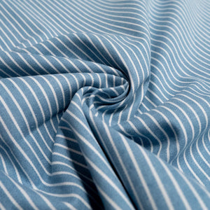 Light Striped Chambray fabrics - Light Blue