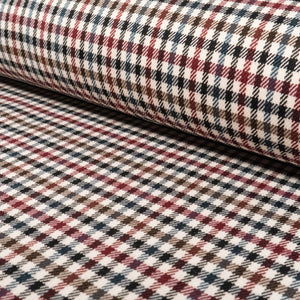 Flannel fabric - Border Tartan - Off-white