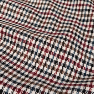 Flannel fabric - Border Tartan - Off-white