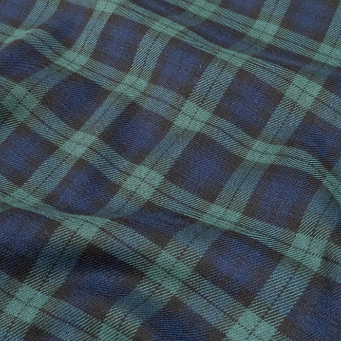 Flanellstoff - Tartan - Blau/Grün