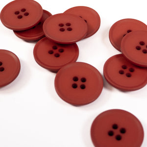 4 holes mat button - 20 mm - Mahogany