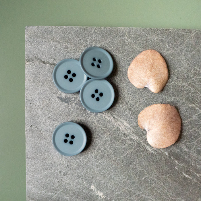 4 holes mat button - 20 mm - Aqua