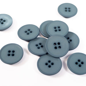 4 holes mat button - 20 mm - Aqua