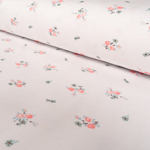 Fabric cotton satin ©ikatee - Bouquet - Off-white