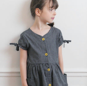 buttoned dress for girls