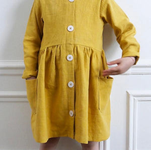 yellow dress with pockets 