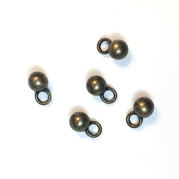 Metal Buttons with tail (by unit) - Antic bronze - 6 mm