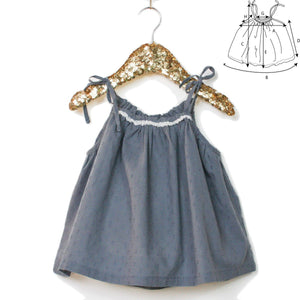 COPENHAGEN Blouse - Baby Girl - PDF Sewing Pattern