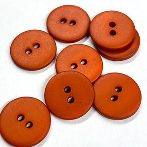 Matte shell buttons (sold by unit) - Terracotta - 10mm, 12mm et 15mm