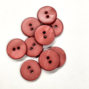 Mother of pearl matte buttons ( by unit ) - Sienna - 10mm, 12mm and 15mm