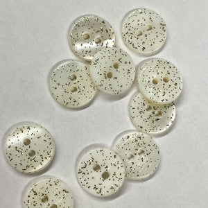 Glinsterende schelpknopen (verkocht per stuk) - Ecru goud - 9 mm en 12 mm