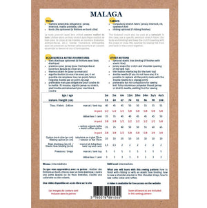MALAGA bodysuit - Baby 1M/4Y - PDF Sewing Pattern