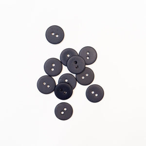 Matte shell buttons (sold by unit) - Dark navy - 10mm, 12mm et