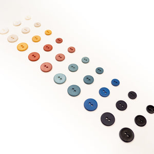 Matte shell buttons (sold by unit) - Ocre - 10mm, 12mm et 15mm