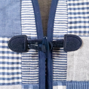 Suede Toggle closure with log - Blue