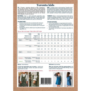 Duo TORONTO + TORONTO Kids pinafore dress - Paper Sewing Pattern