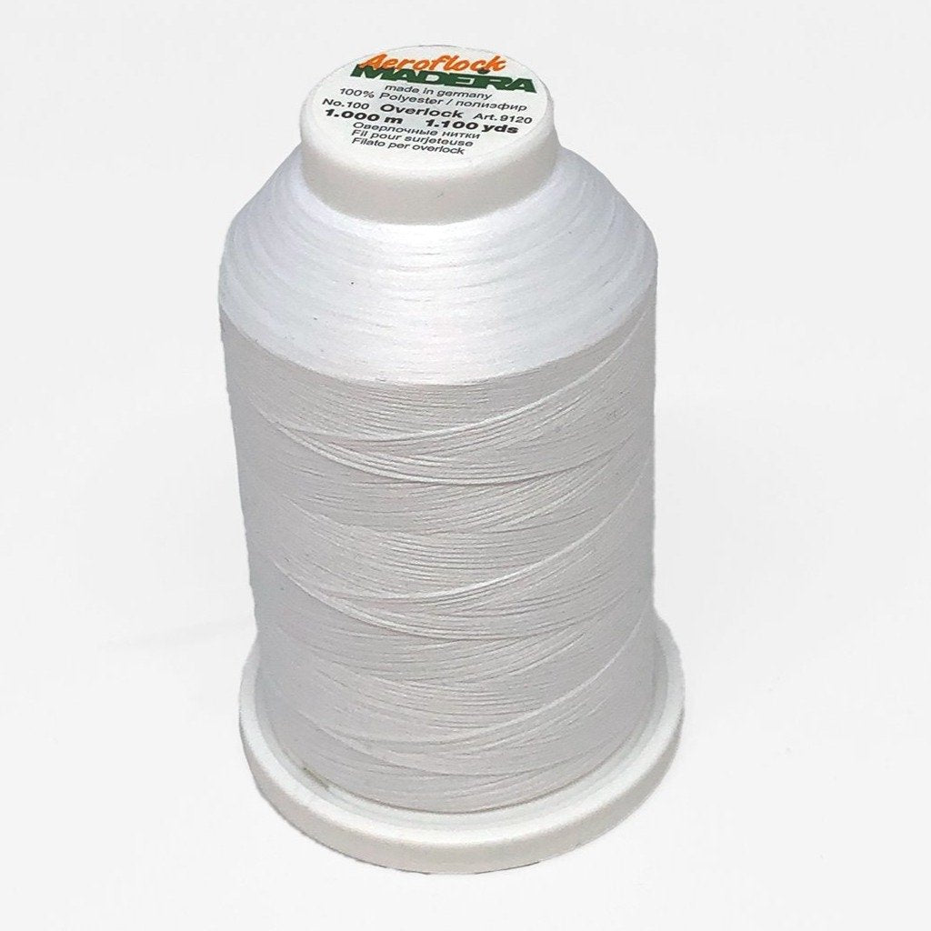 Serger thread Aeroflock Madeira 1000m - 8010 - White – Ikatee sewing  patterns