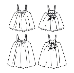 MAJORQUE Top or dress - Girl 3/12 - Paper Sewing Pattern