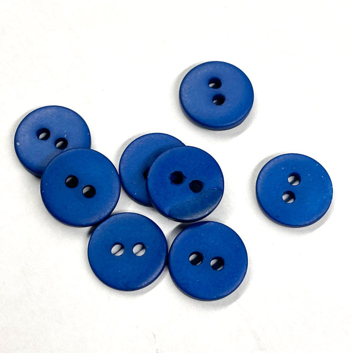 Matte shell Buttons (à l'unité) - Cobalt - 10mm, 12mm and 15mm