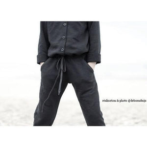 Sweatshirt mit gebürsteter Rückseite - Schwarz