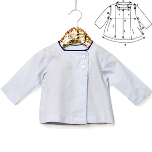 POLLUX square neckline Blouse - Newborn - PDF Sewing Pattern