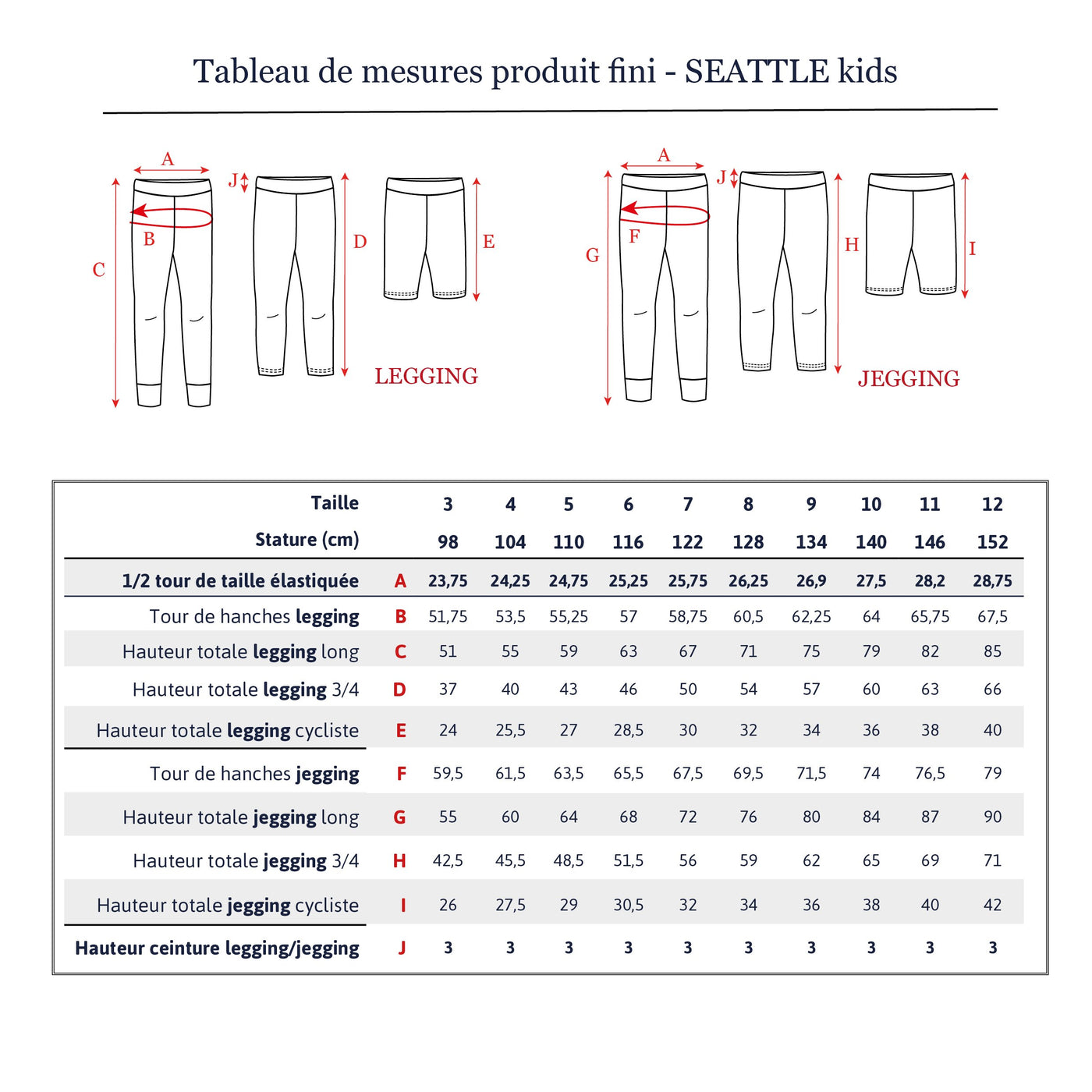 SEATTLE Duo Leggings Jegging - Girl + Mum - PDF Sewing Pattern
